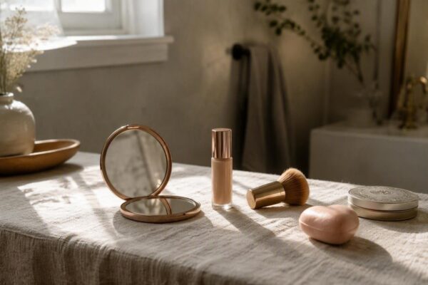 Ageless makeup guide for concealing, depuffing, and illuminating skin