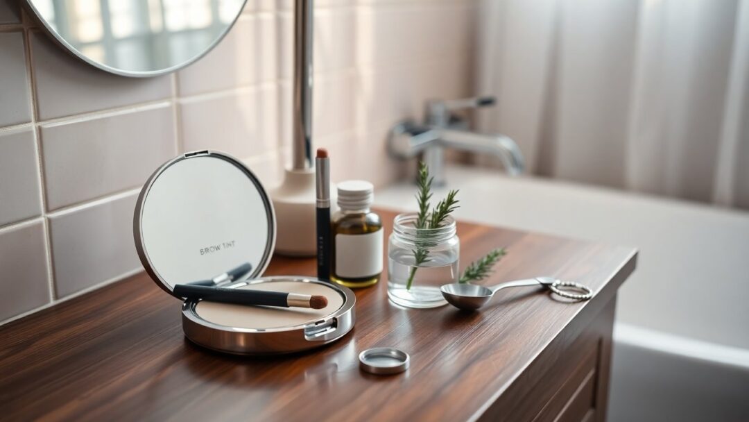 Testing and tinting bleached brows with makeup-safe methods