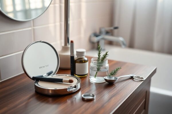 Testing and tinting bleached brows with makeup-safe methods