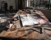 Advanced squeegee painting techniques for teens and grandparents