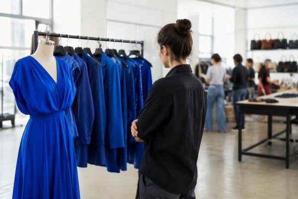 Making a statement with electric blue outfits