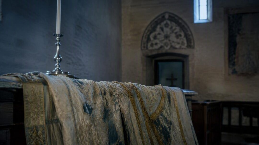 How a Tudor gown survived as Bacton’s altar cloth