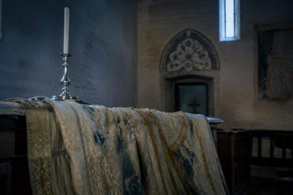 How a Tudor gown survived as Bacton’s altar cloth