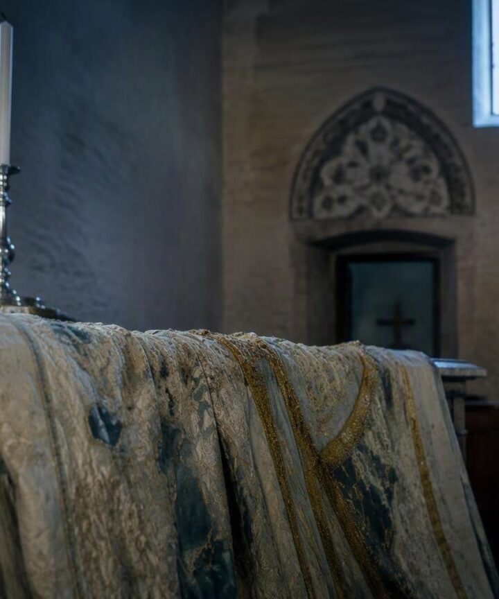How a Tudor gown survived as Bacton’s altar cloth