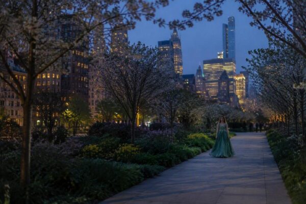 Teen model Kai Schreiber shines in New York fashion garden