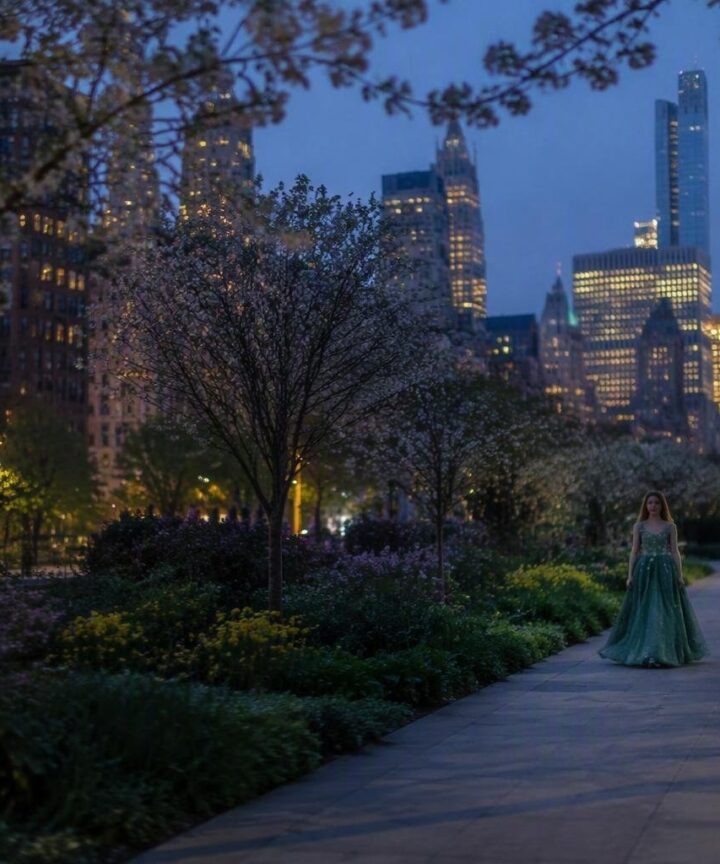 Teen model Kai Schreiber shines in New York fashion garden