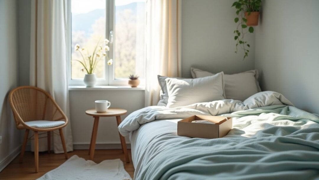 Using a bed shaker to calm morning chaos in a shared bedroom