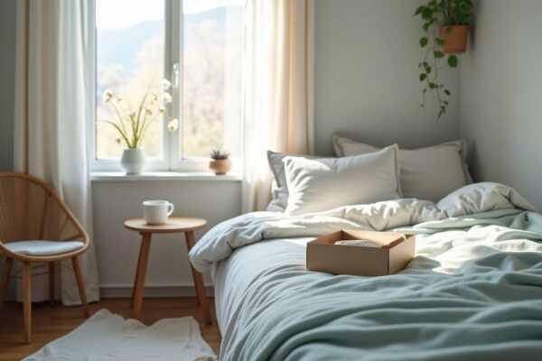 Using a bed shaker to calm morning chaos in a shared bedroom