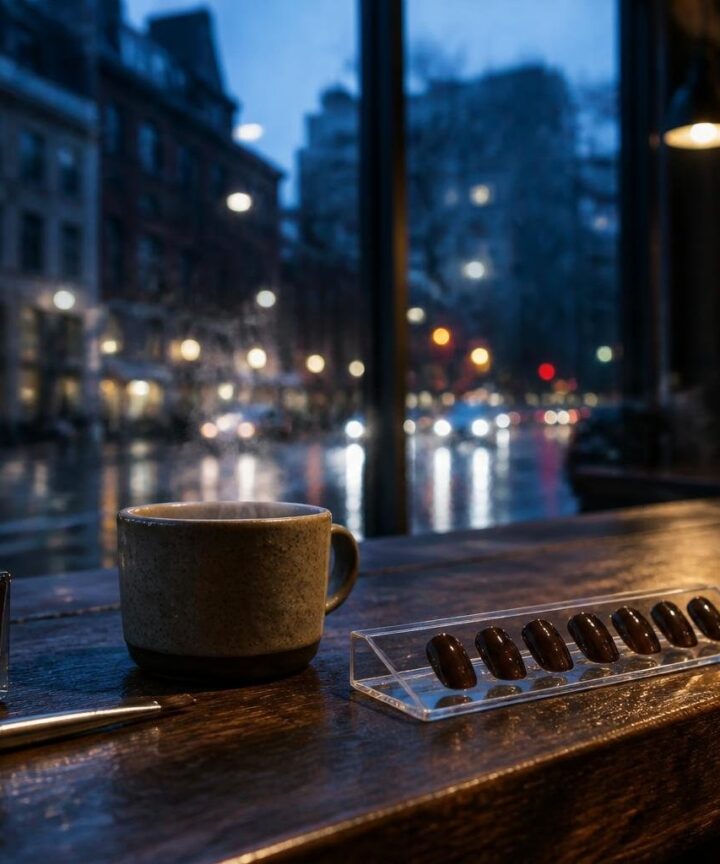 Cafe-inspired espresso manicure