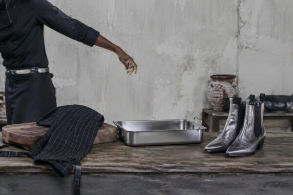 Claudette Zepeda’s week of bold outfits: aprons to silver boots