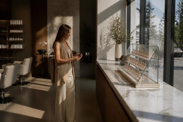 Luxurious wine-toned manicure