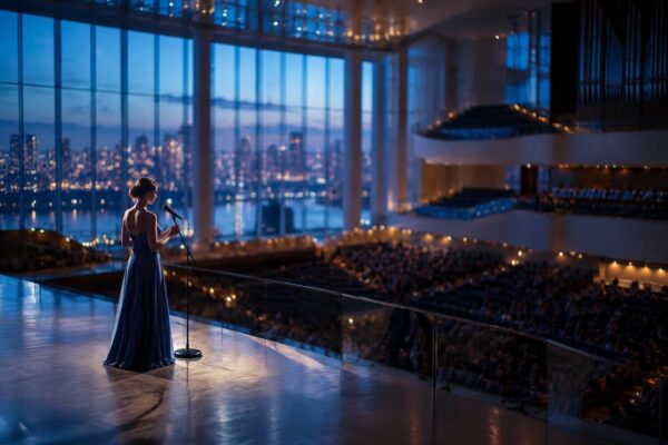 Taylor Swift’s blue Dior dress and surprise set light up LA gala