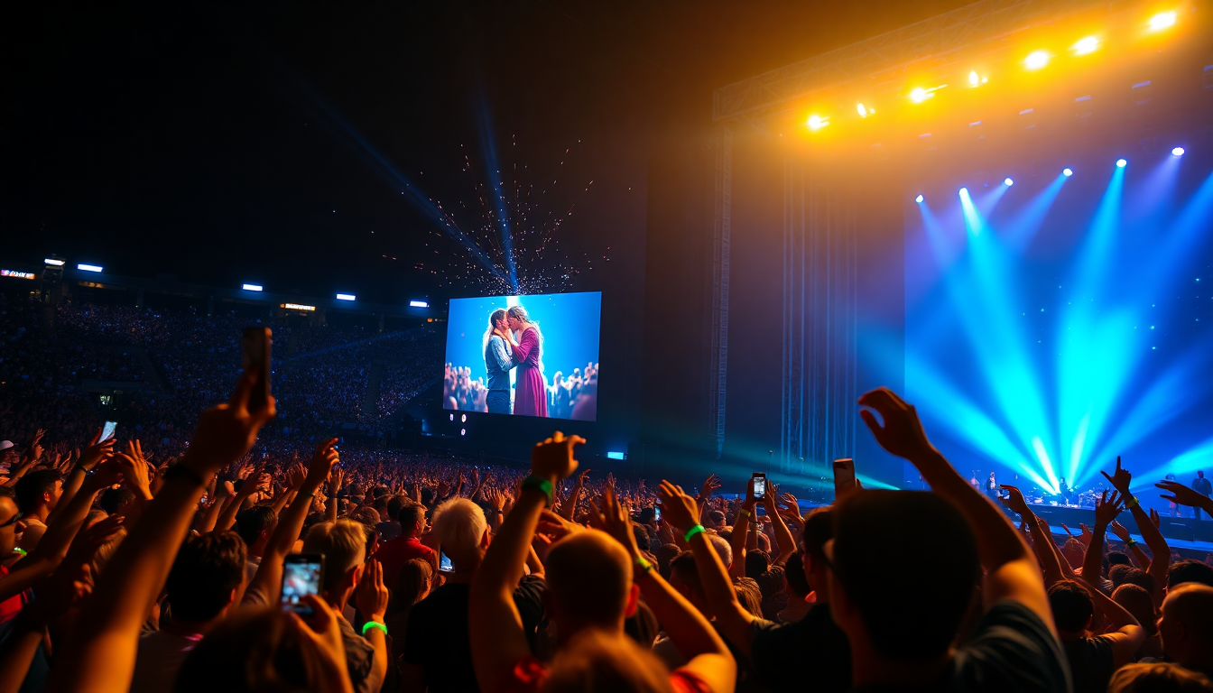 Il clamoroso momento al concerto dei Coldplay: un bacio imbarazzante e una storia scandalosa