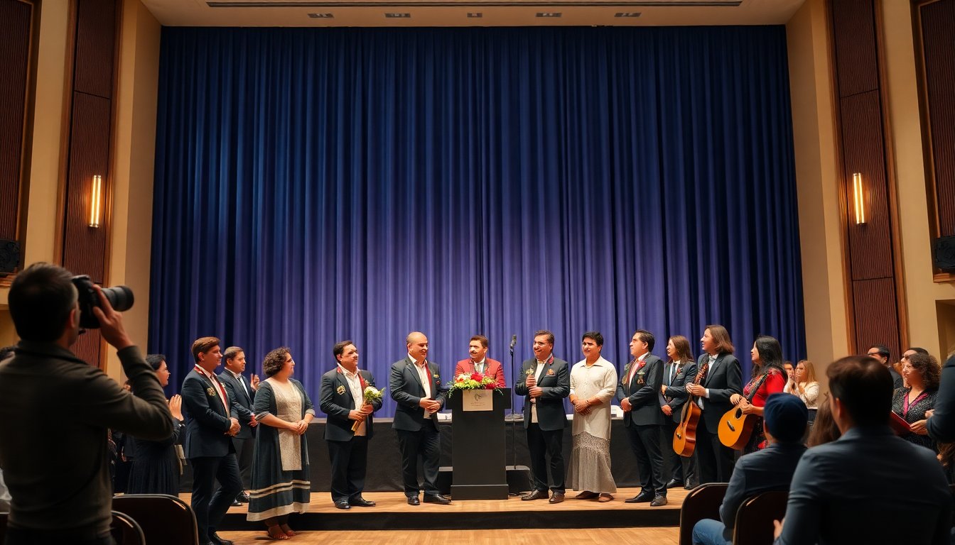 George Prajin premiato da Peso Pluma come Miglior Etichetta per Album di Musica Regionale Messicana