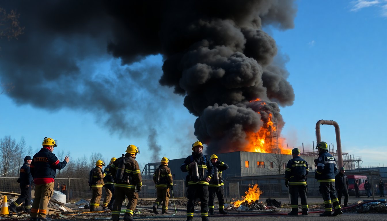 Incendio industriale in Lombardia causa evacuazione e disagi