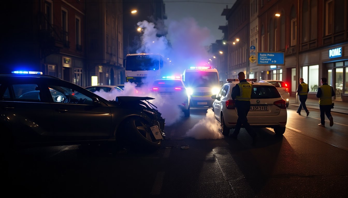 Incidente mortale in centro: un morto e tre feriti nella notte
