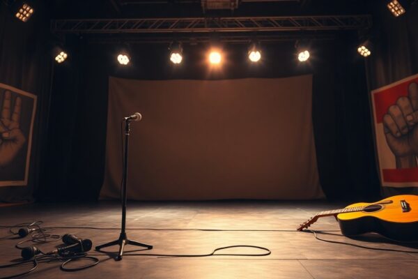 Leggere i messaggi politici dal palco durante un concerto