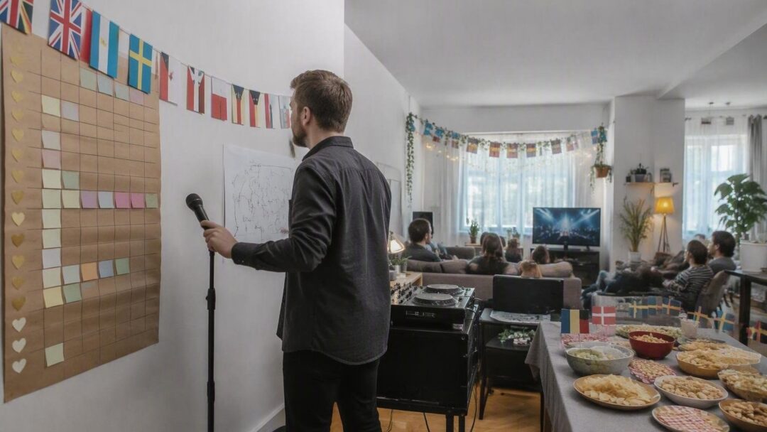 Come organizzare un party Eurovision a casa con scorecard, dress code e snack a tema