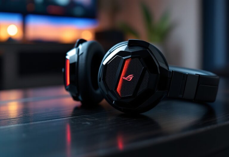 Cuffie da gaming ASUS ROG Delta S con design accattivante