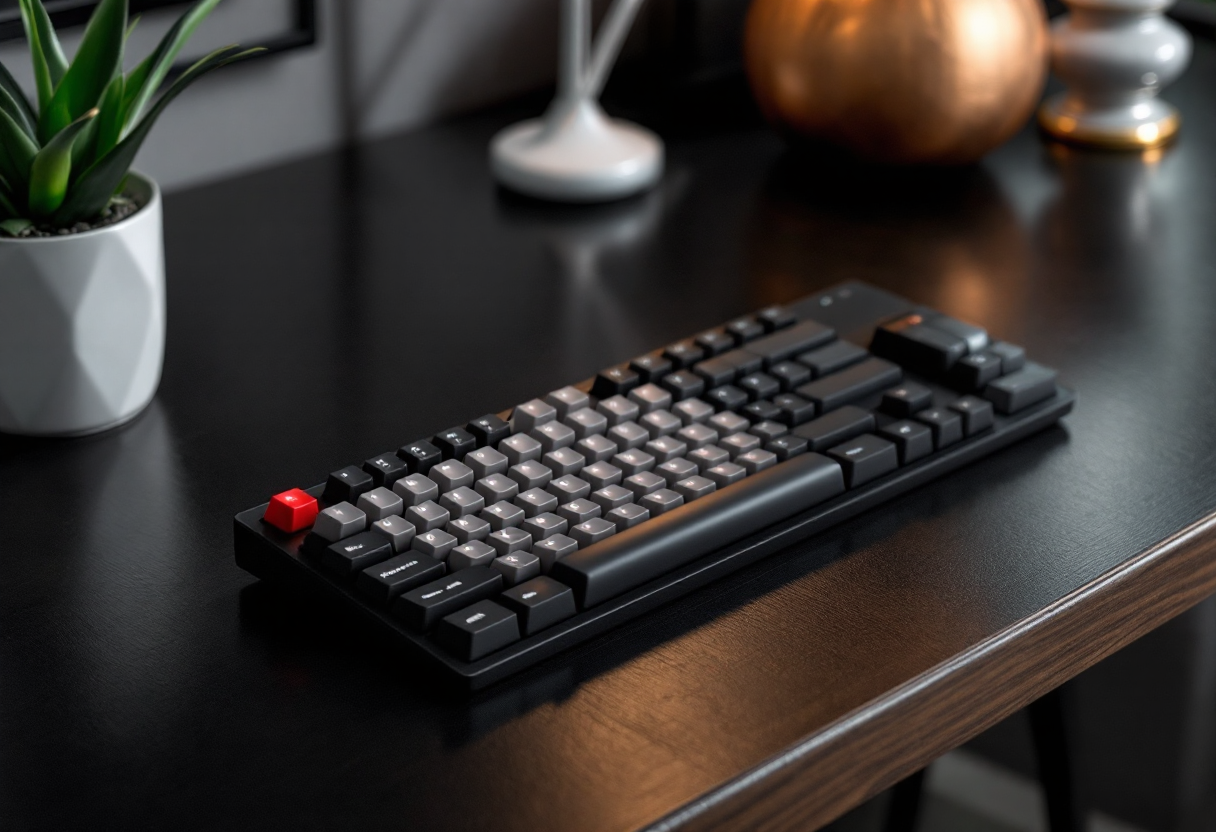 Tastiera magnetica Jet75 di MCHOSE in uso