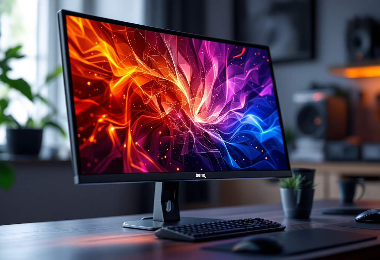 Monitor gaming 4K BenQ MOBIUZ EX2710U con design elegante