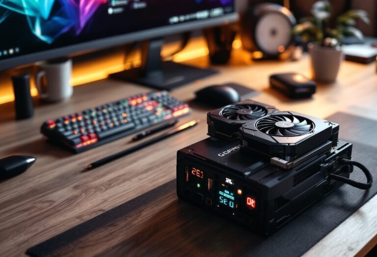 Immagine di un PC da gaming con componenti di alta qualità