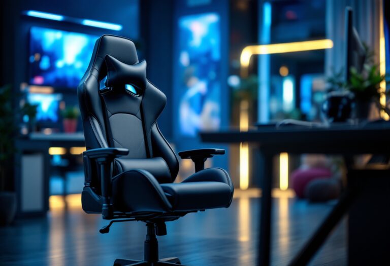 Sedia da gaming ergonomica con design moderno