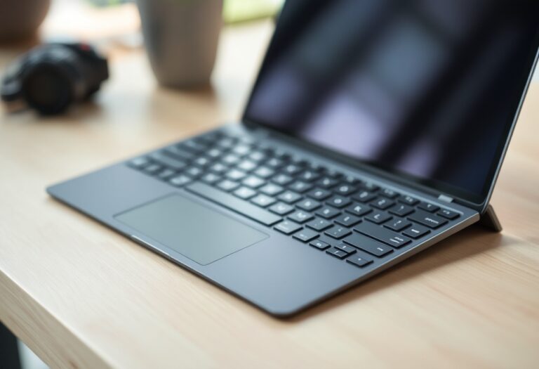 Tastiera Bluetooth pieghevole ProtoArc XK01 TP in uso