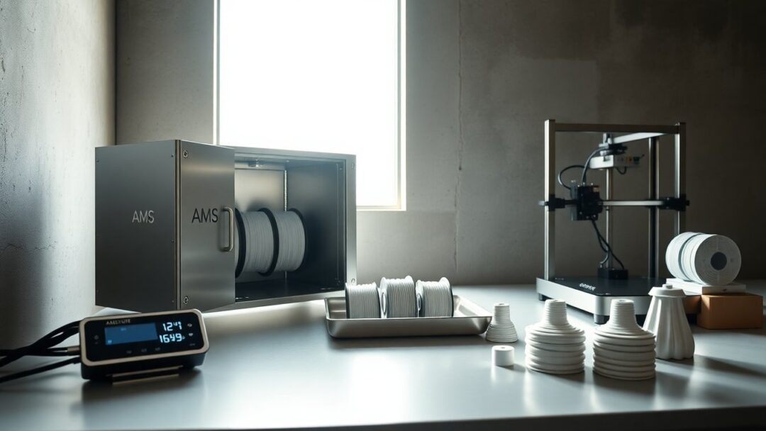 Asciugatura filamenti 3D con AMS Lite: settaggi e test