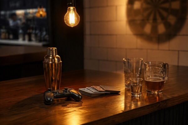 Come progettare un bar con sala tornei e shop a tema