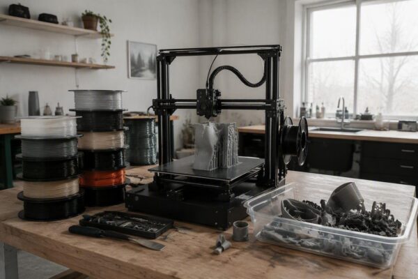 Filamenti 3D: scegli il materiale giusto tra PLA, PETG, ABS, TPU e compositi con parametri e trucchi anti-warping