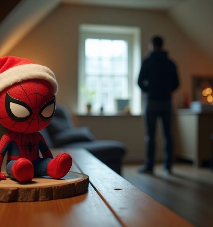 Marvel Legends Spider-Man Holiday: figura con cappello di Babbo Natale